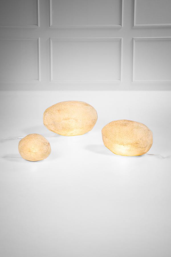 André Cazenave - Tre lampade mod. Pietre luminose