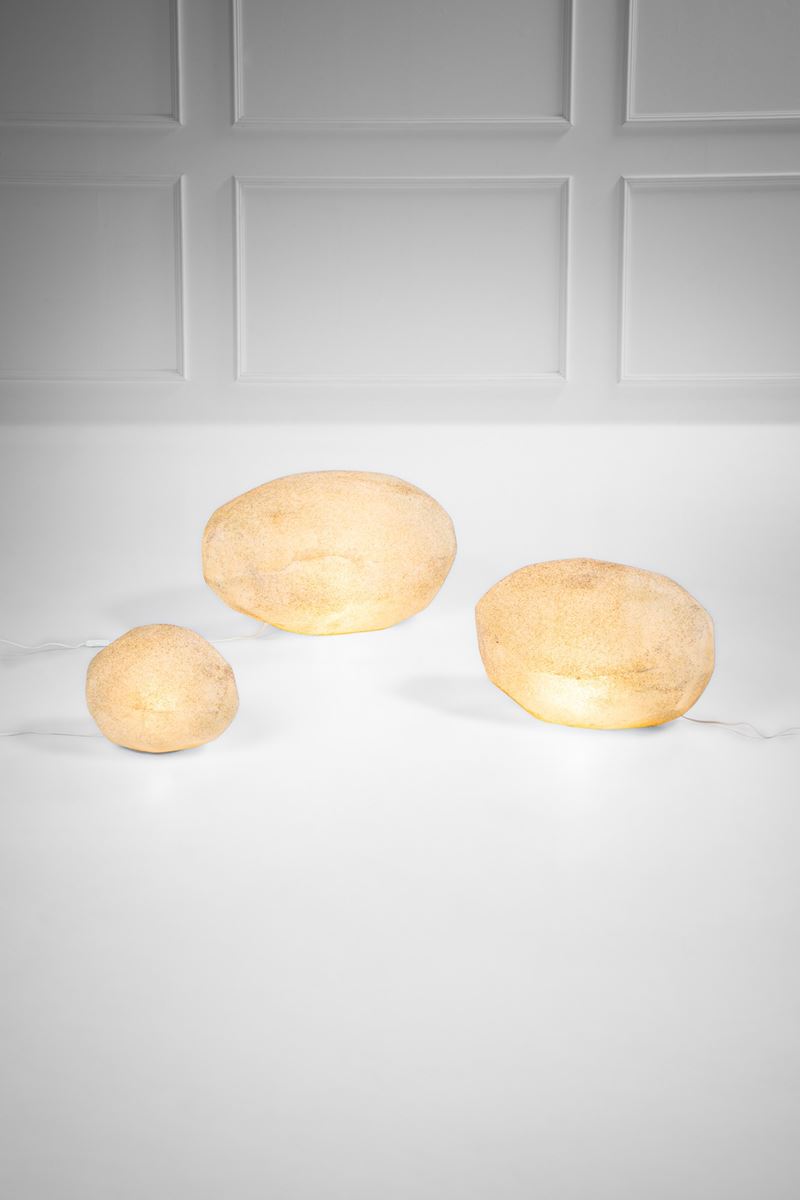 André Cazenave - Tre Lampade Mod. Pietre Luminose