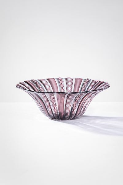 Coppa Zanfirico in vetro soffiato