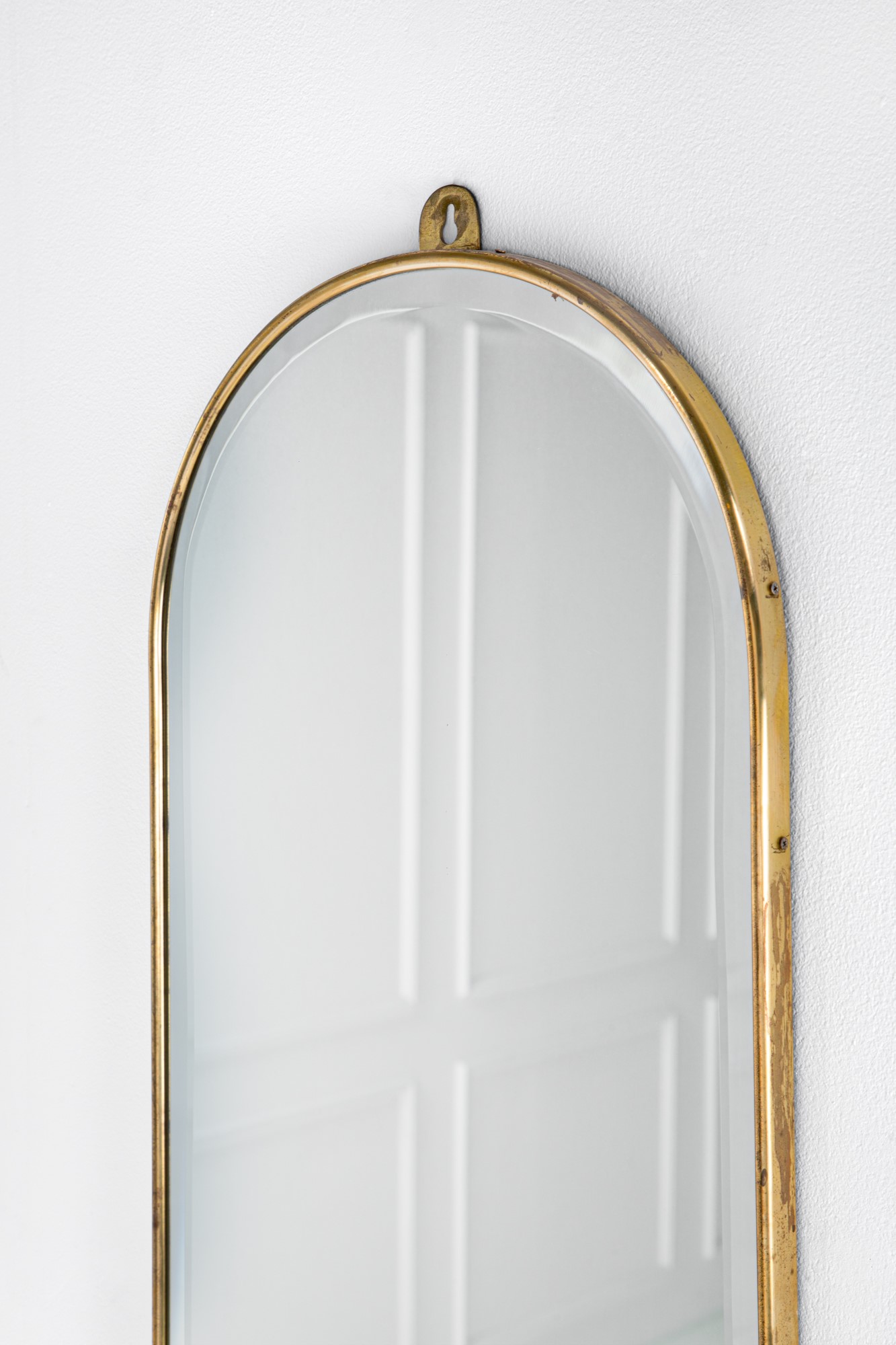 Due specchiere, ottone lucido con vetro specchiato, circa 1970