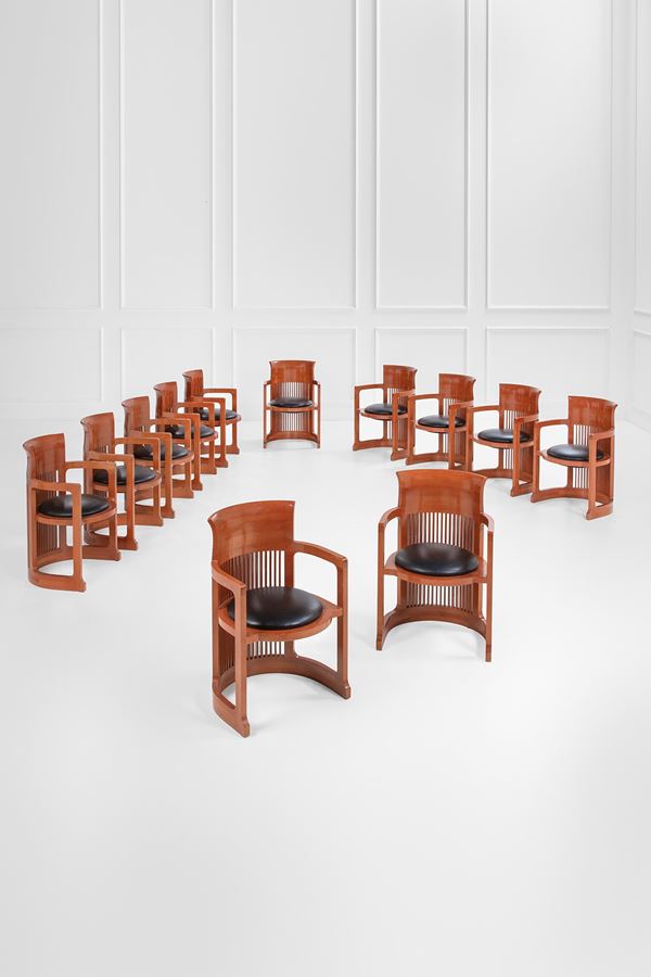 Frank Lloyd Wright - Dodici poltrone mod. Barrel