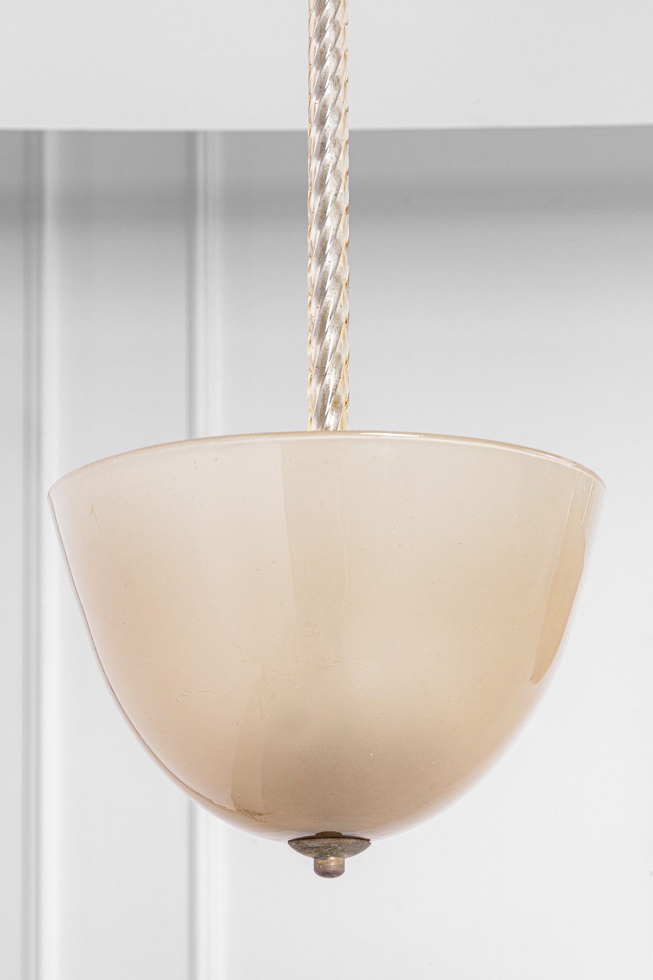 Due lampade a sospensione in vetro di Murano