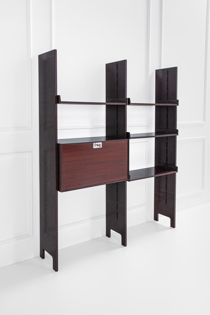 Libreria componibile a due campate da centro