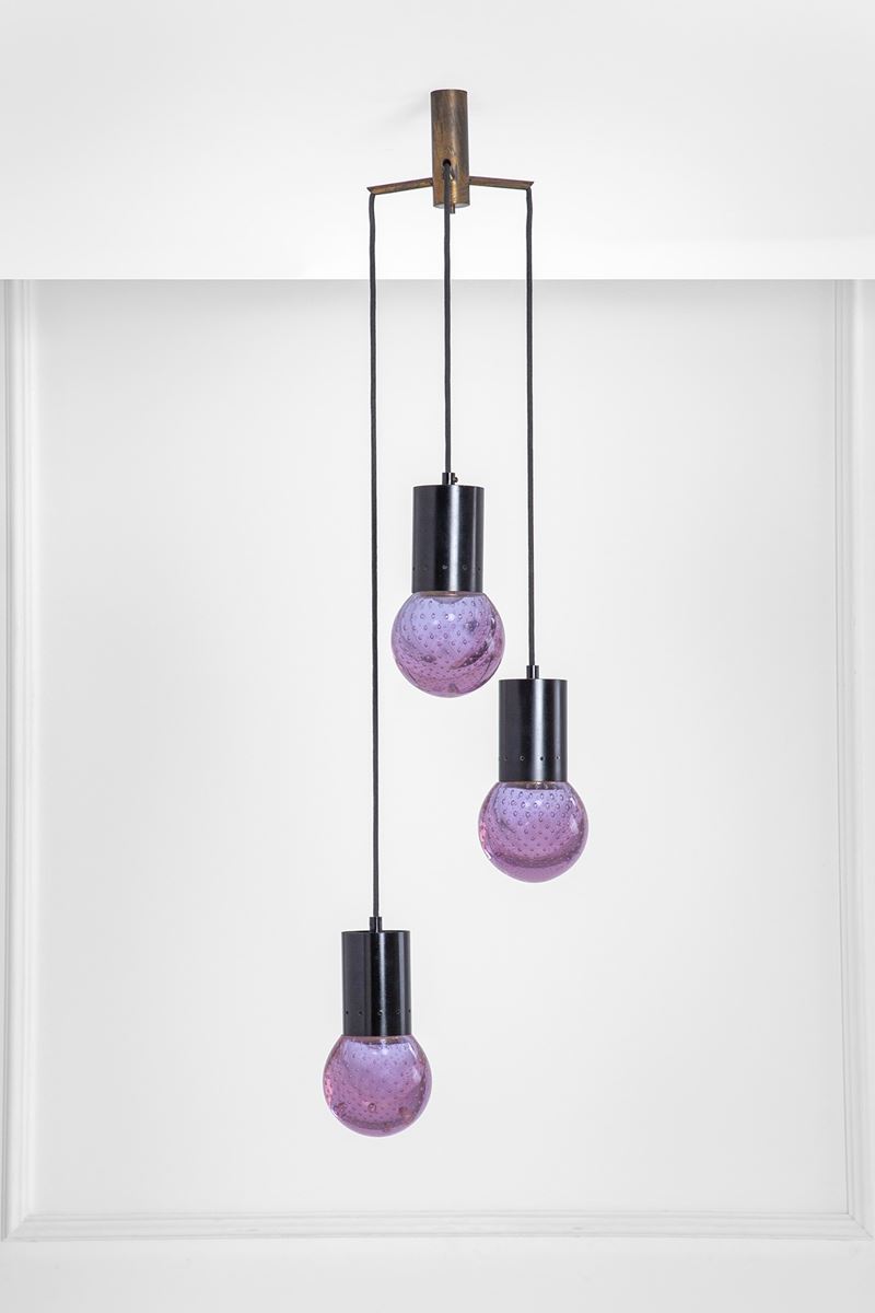 Lampadario a tre sospensioni