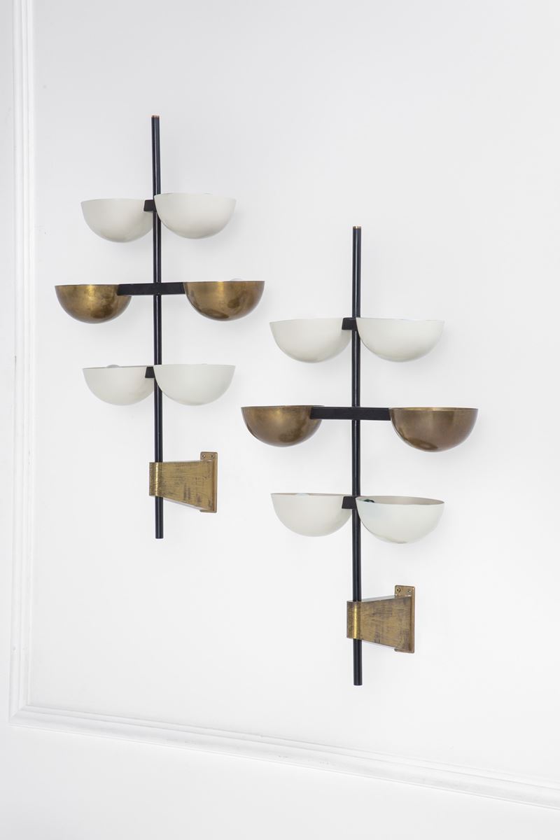 Due lampade da parete a sei luci