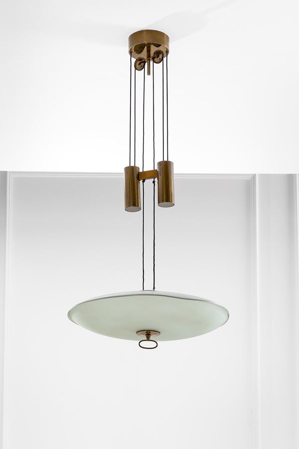 Max Ingrand - Lampada a sospensione con saliscendi mod. 1953