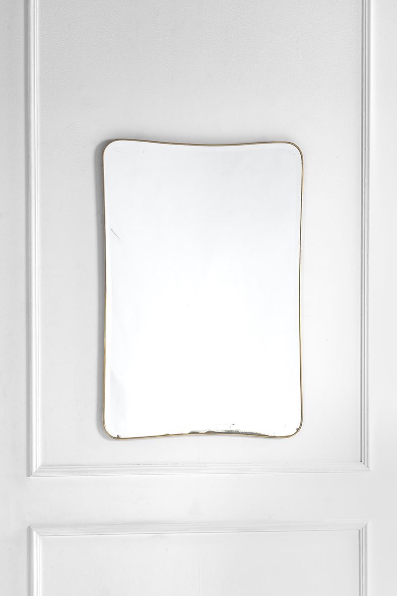 Fontana Arte - Specchiera in ottone e vetro specchiato