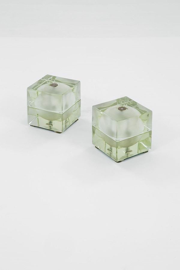 Alessandro Mendini : Due lampade da tavolo mod. Cub  - Asta Design - Incanto Casa d'Aste e Galleria