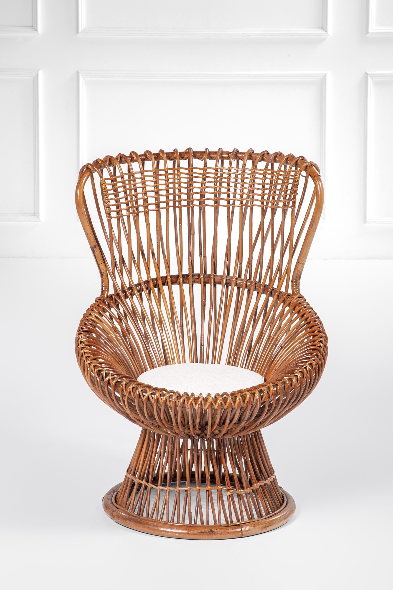 Franco Albini - Poltrona mod. Margherita in malacca e canna d’India