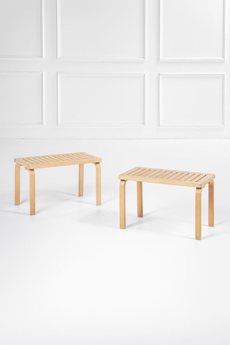Alvar Aalto - Coppia di panche modello 153 B
