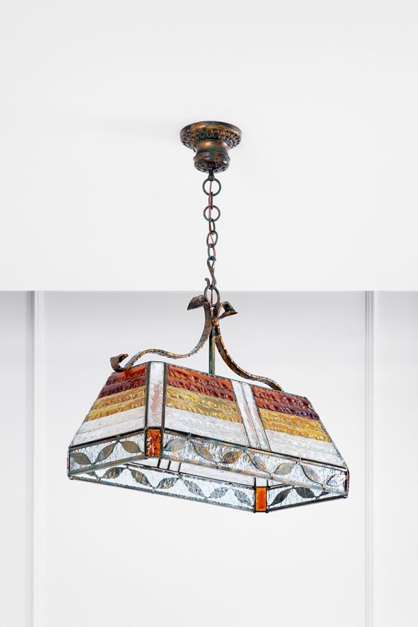 Poliarte (attr.) - Grande lampada da biliardo