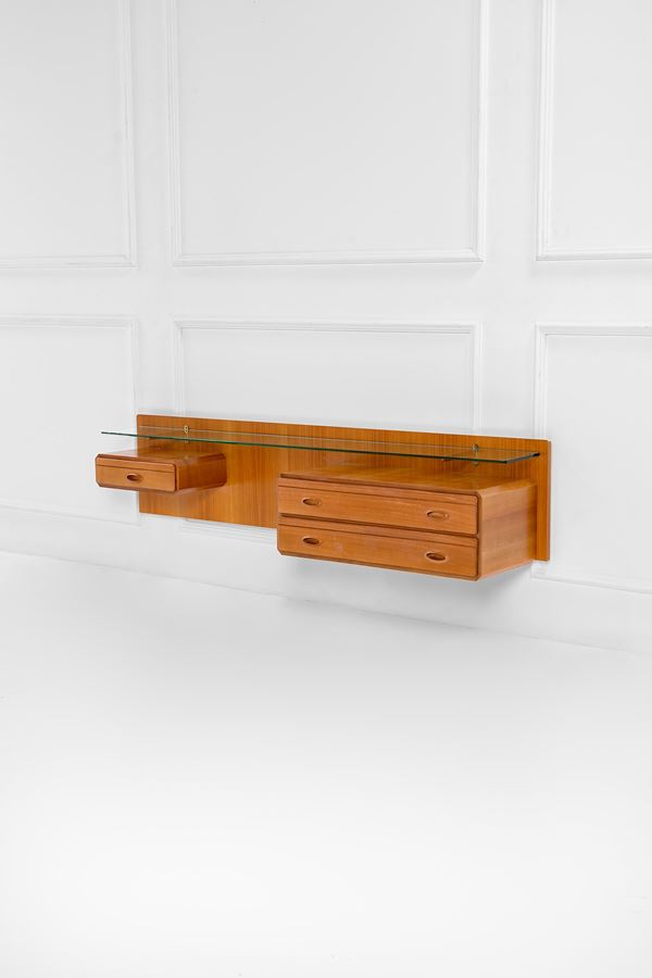 Console pensile con tre cassetti