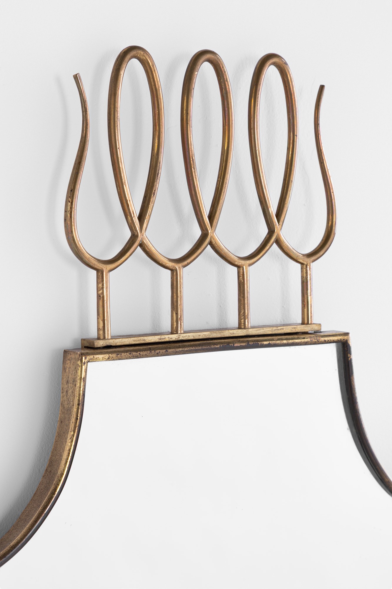 Gio Ponti, Emilio Lancia (attr.) - Gio Ponti e Emilio Lancia (attr.), Specchio da parete in otton...