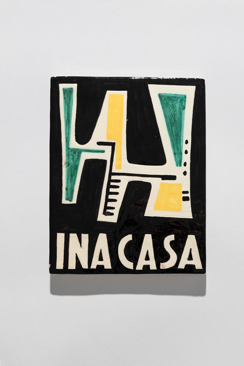 Ina Casa - Formella in ceramica 1963
