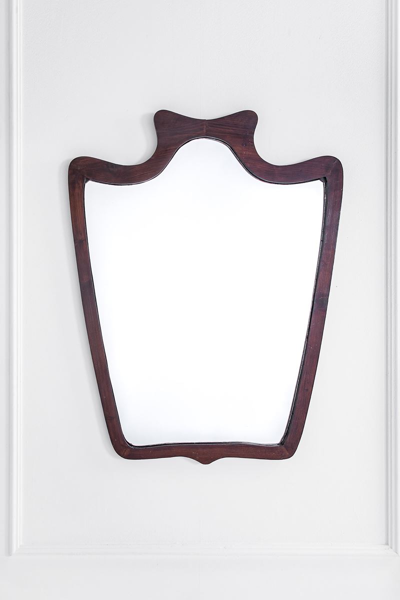 Specchiera, legno tinto e vetro specchiato (ca. 1950)