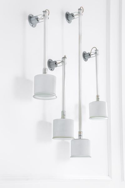 Quattro lampade da parete o da soffitto mod. Canna Fiorita, Fontana Arte