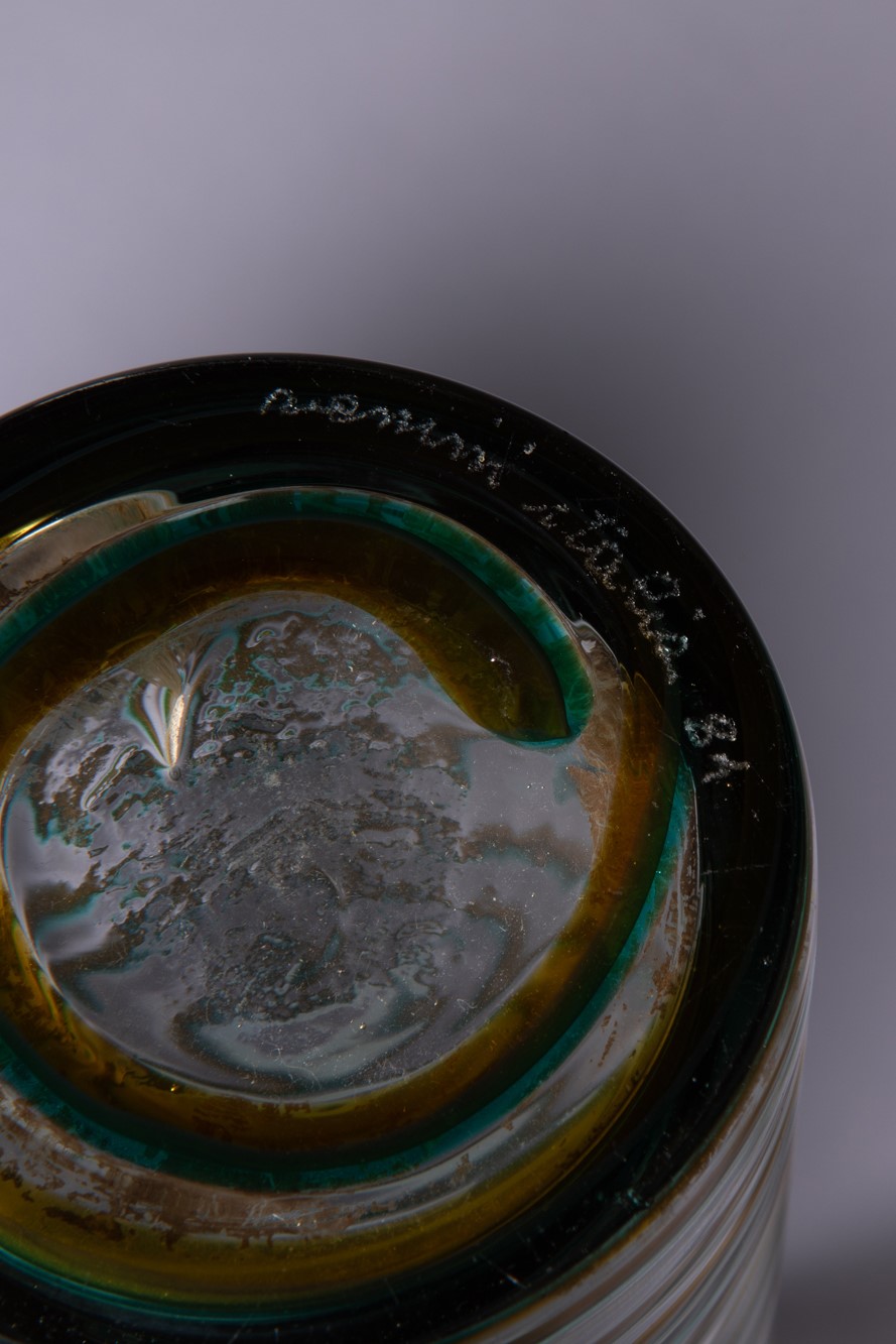 Venini - Vaso Bifilo in vetro soffiato a doppio filo disposto a spirale
