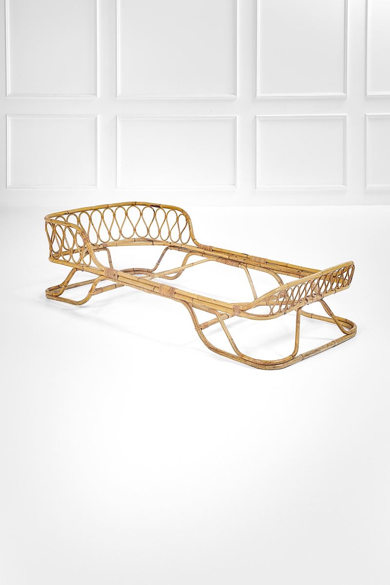 Daybed, bambù (canna d’India) e midollino, ca. 1970