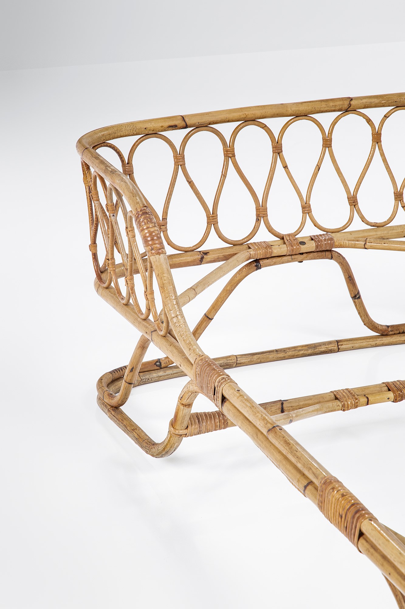Daybed, bambù (canna d’India) e midollino, ca. 1970