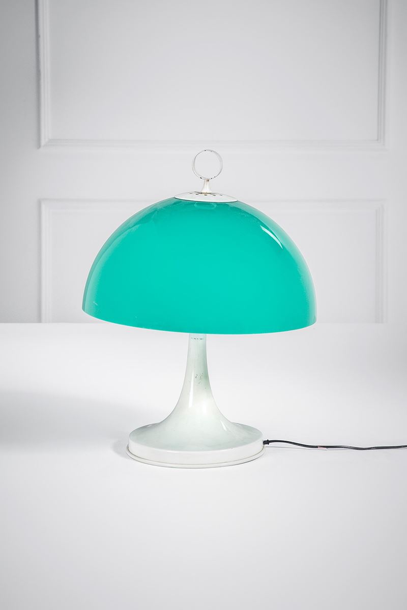 Harvey Guzzini - Lampada da tavolo in metallo verniciato e metacrilato