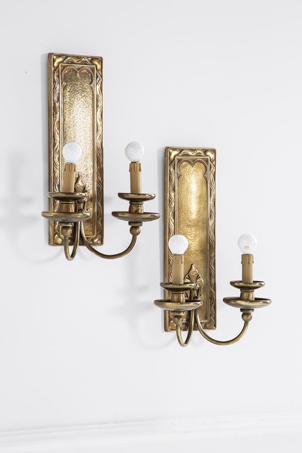Due lampade da parete Art Nouveau