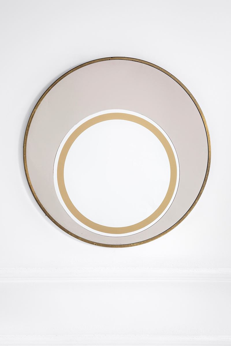 Cristal Art - Specchio da parete in vetro specchiato con cornice in ottone
