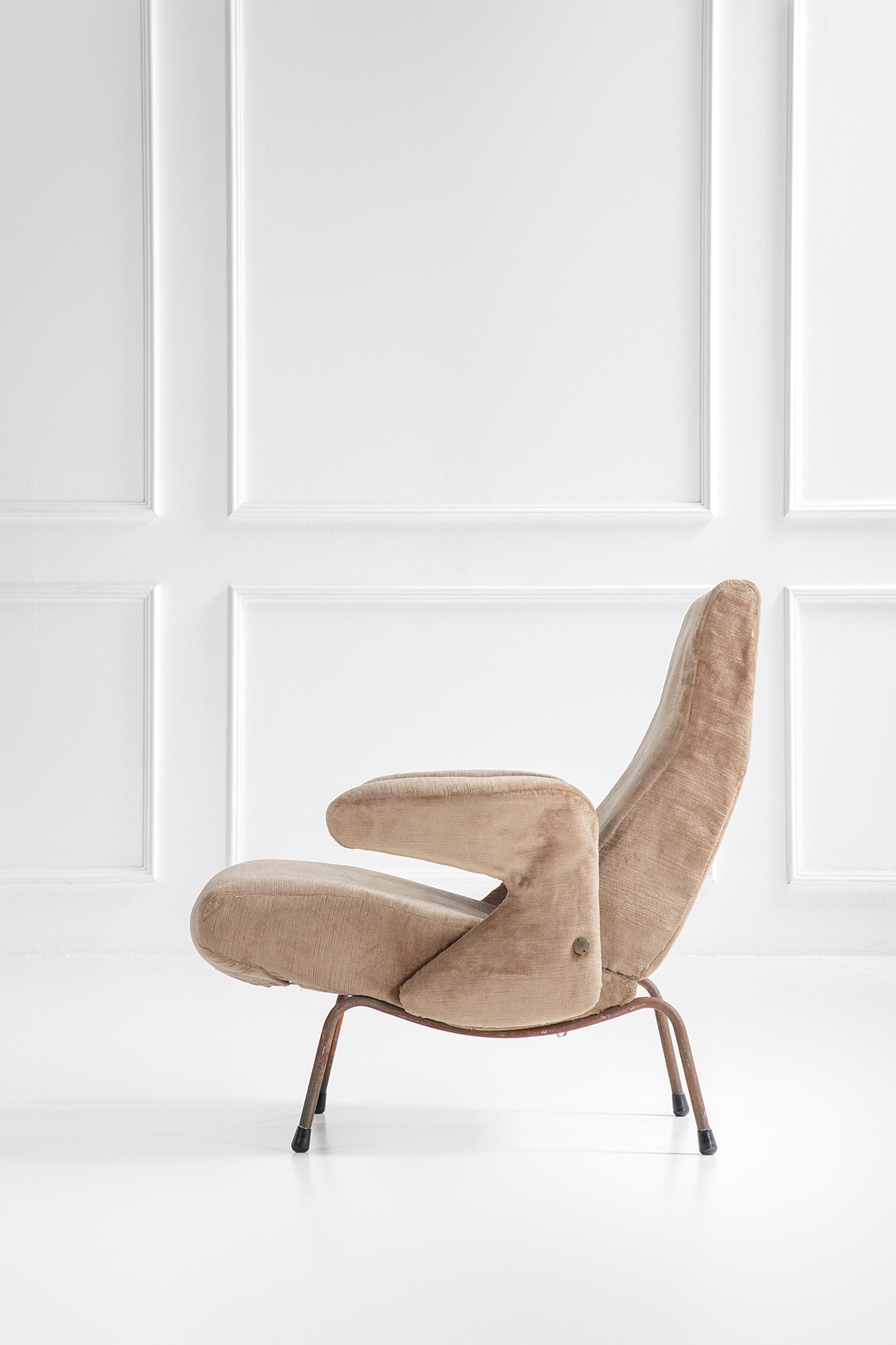 Erberto Carboni - Poltrona mod. Delfino (arredo di design), lega di alluminio, tubolare metallico...