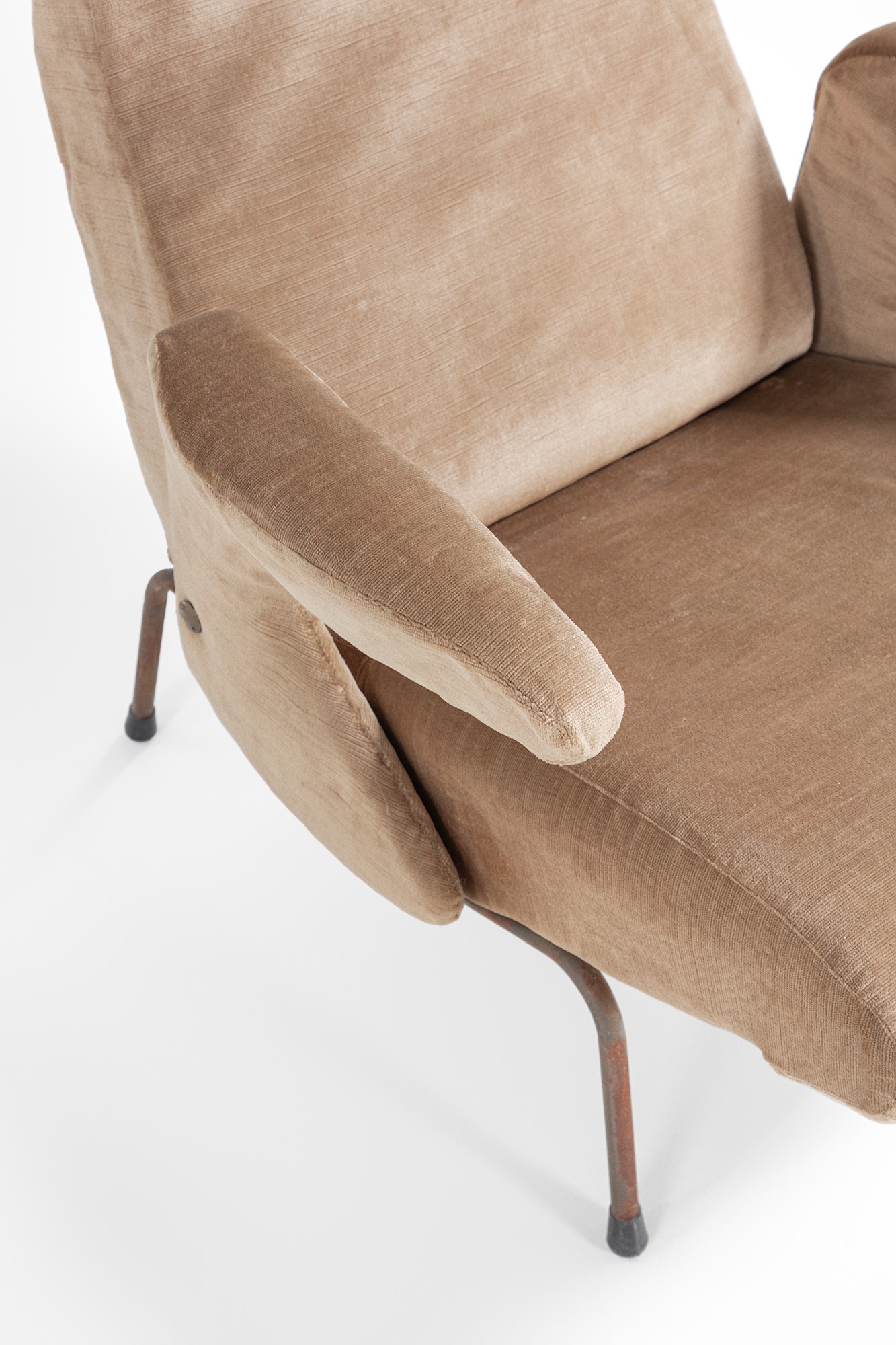 Erberto Carboni - Poltrona mod. Delfino (arredo di design), lega di alluminio, tubolare metallico...