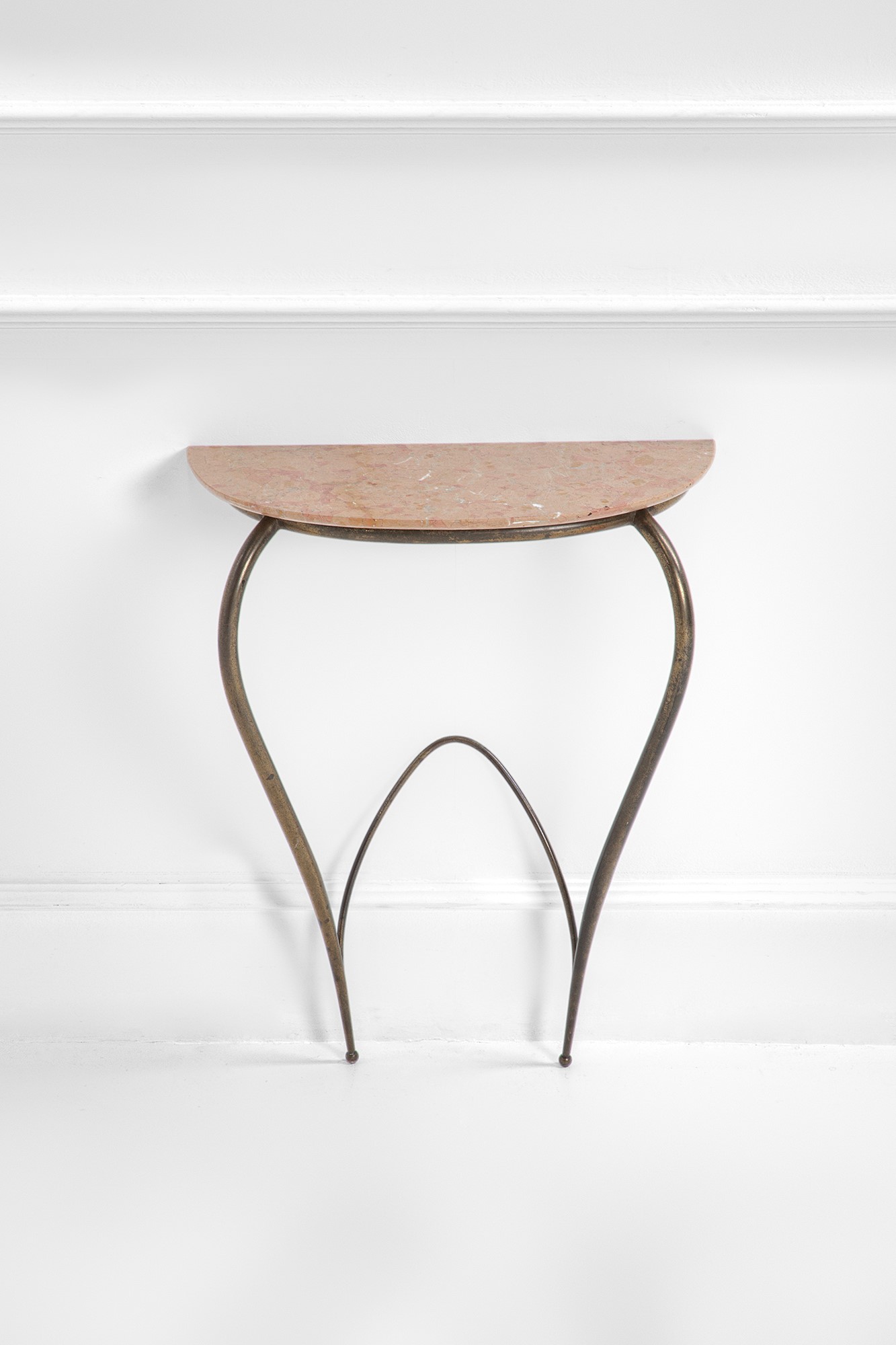 Carlo Enrico Rava (attr.) - Console in ottone e marmo