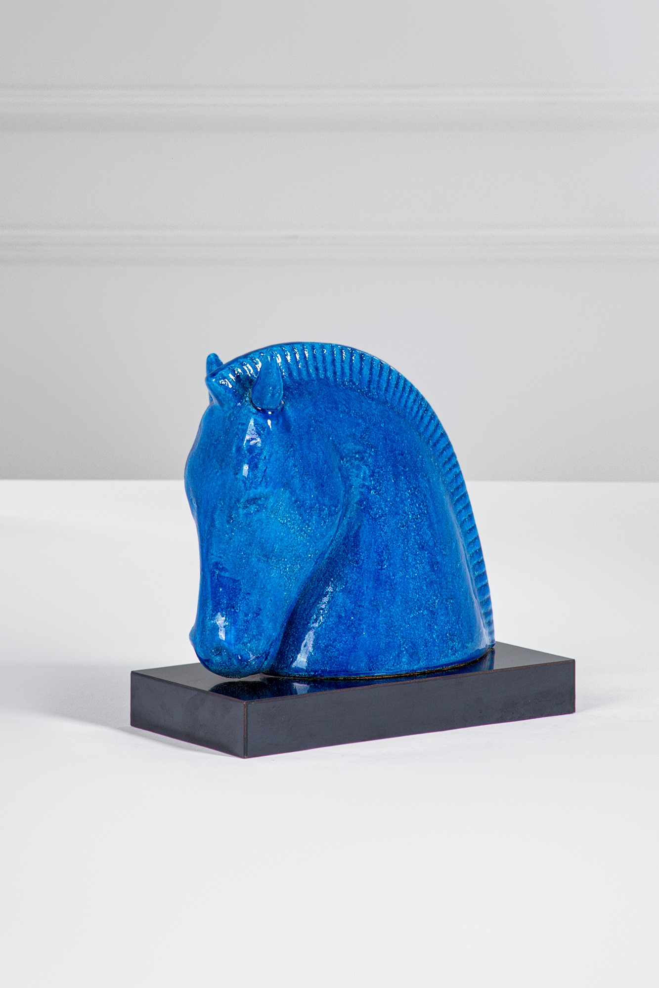 Bitossi (attr.) - Testa di cavallo in ceramica smaltata