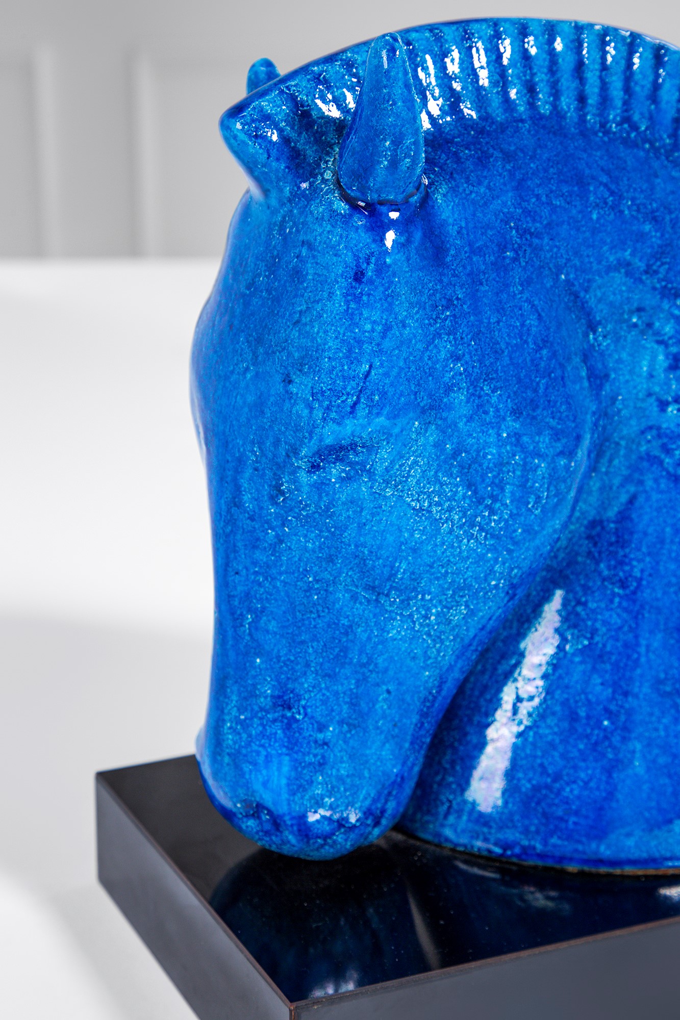 Bitossi (attr.) - Testa di cavallo in ceramica smaltata