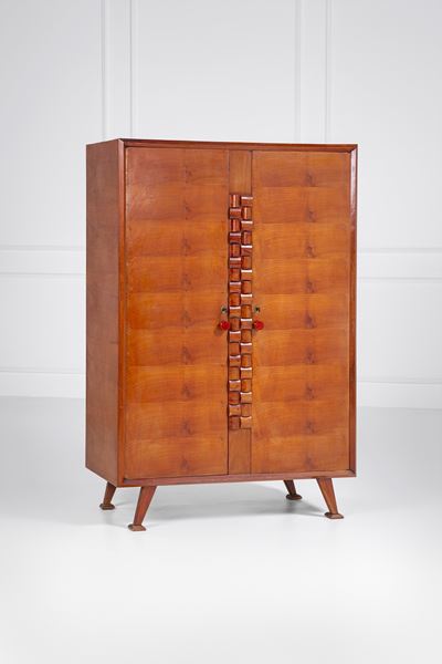 Cabinet, legno impiallacciato e legno massello sagomato (circa 1950)
