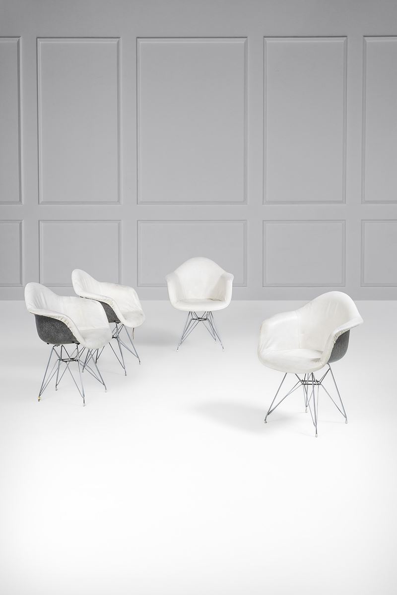 Charles e Ray Eames - Quattro poltrone mod. DKR Armchair