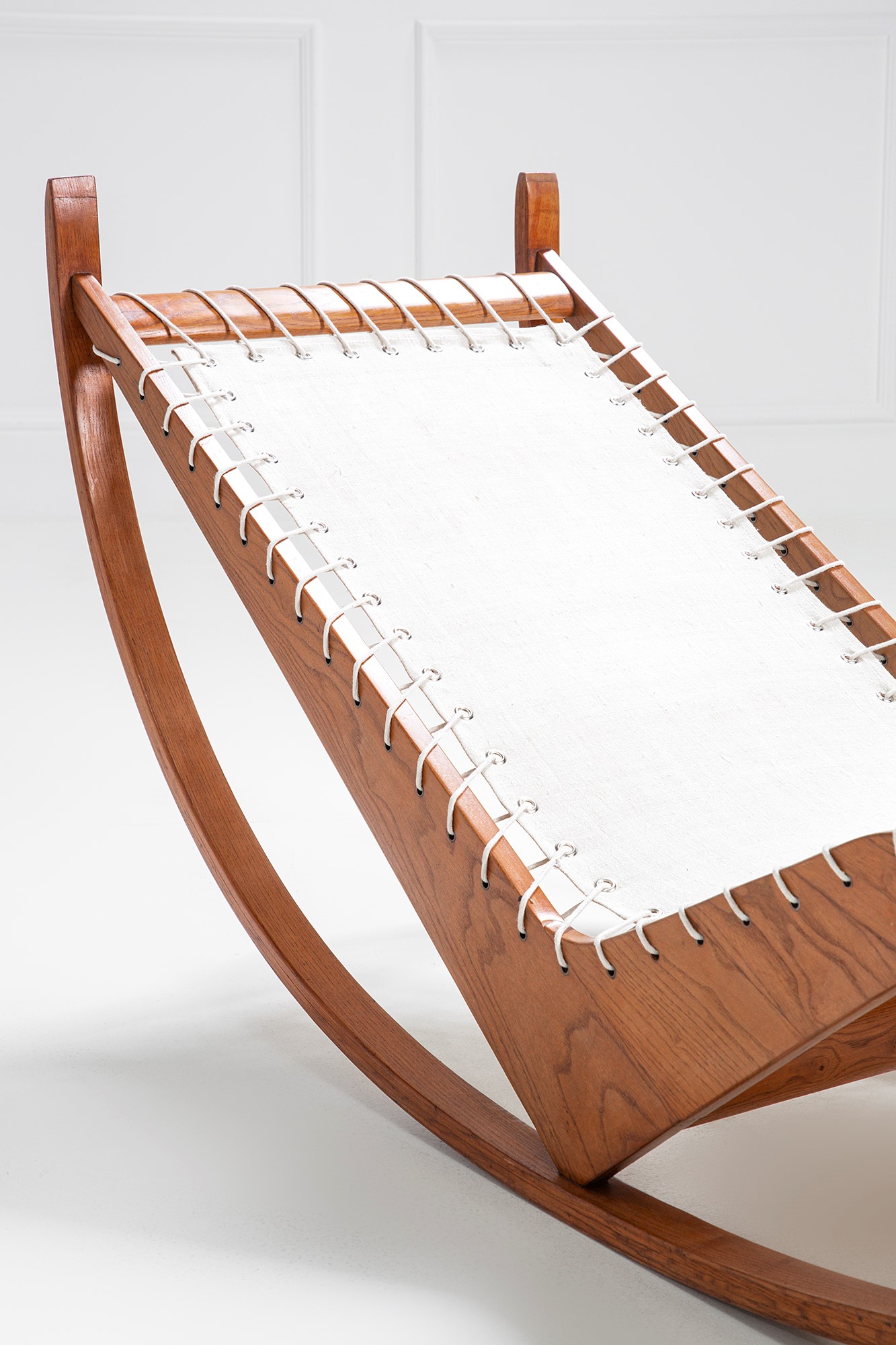 Franco Albini - Chaise longue a dondolo (legno curvato e tessuto), 1940 ca.