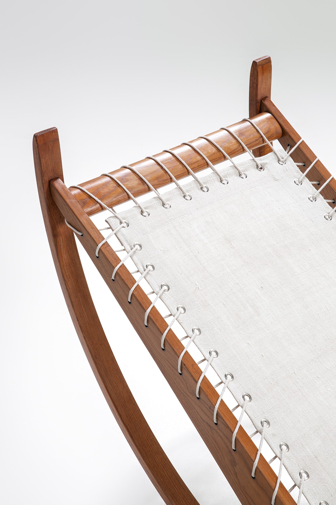 Franco Albini - Chaise longue a dondolo (legno curvato e tessuto), 1940 ca.