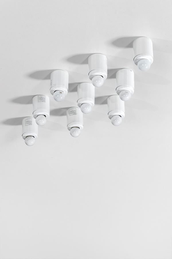 Gino Sarfatti - Nove lampade da parete o da soffitto mod. SP/14