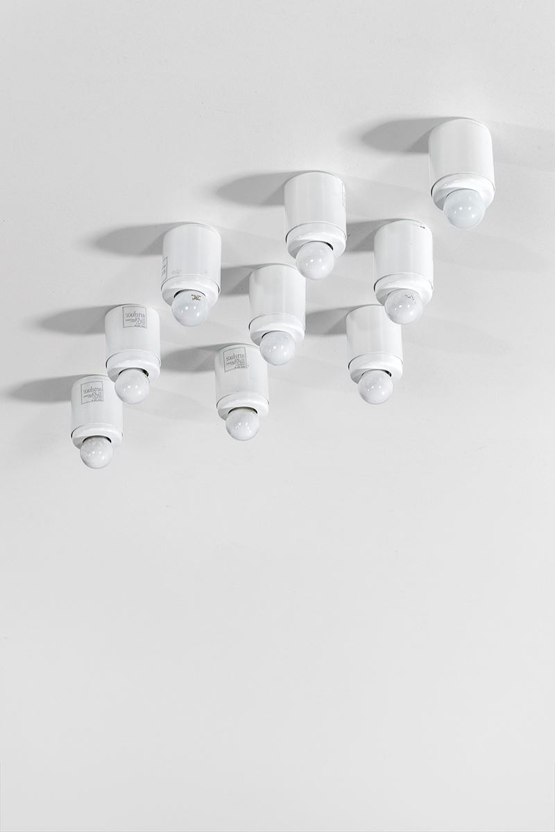 Gino Sarfatti - Nove lampade da parete o soffitto mod. SP/14