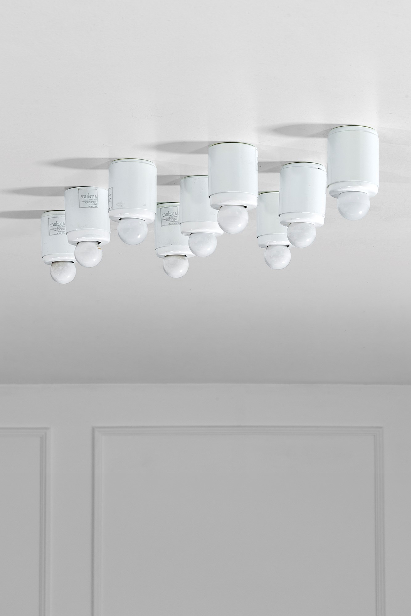 Gino Sarfatti - Nove lampade da parete o soffitto mod. SP/14