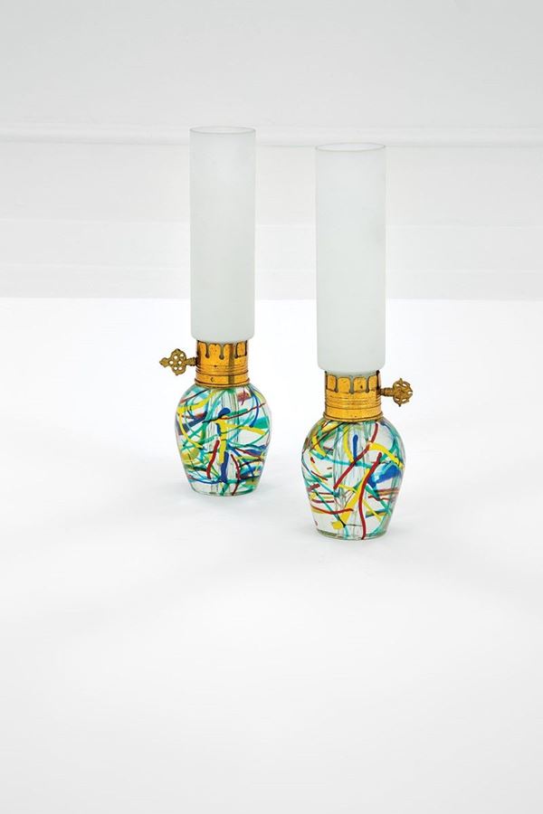 Dino Martens : Due lampade da tavolo
Vetro t  - Asta Design - Incanto Casa d'Aste e Galleria