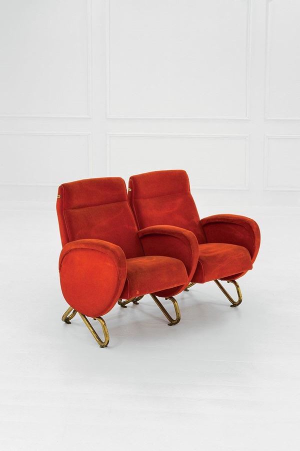 Carlo Mollino : Panca per l’Auditorium Rai di   - Asta Design - Incanto Casa d'Aste e Galleria