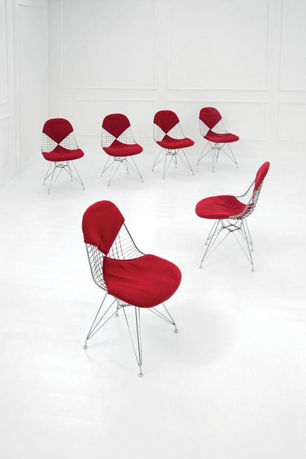 Charles e Ray Eames - Sei sedie mod. DKR-2
Tondino 