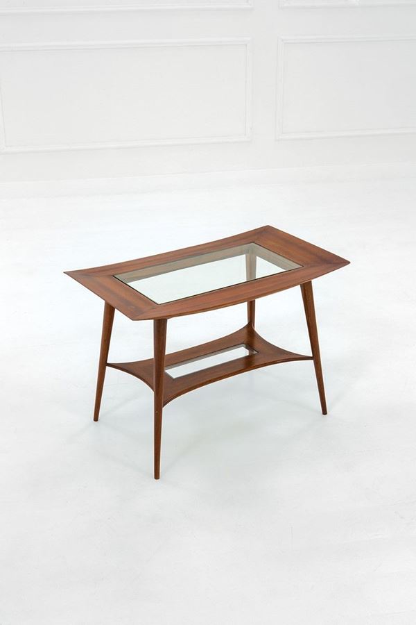 Carlo Enrico Rava - Tavolino
Legno di teak, crist