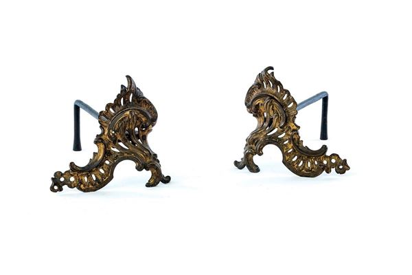 Coppia di alari in bronzo.
To  - Asta Antiquariato - Incanto Casa d'Aste e Galleria