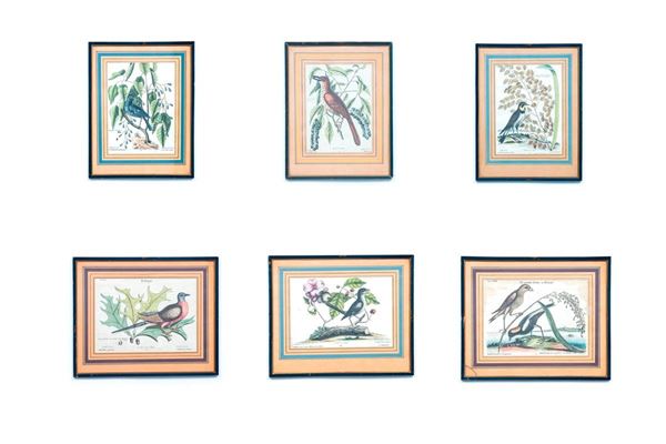 Serie di sei incisioni colorat  - Asta Antiquariato - Incanto Casa d'Aste e Galleria