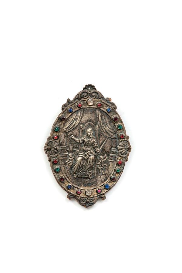 Medaglione in argento di forma