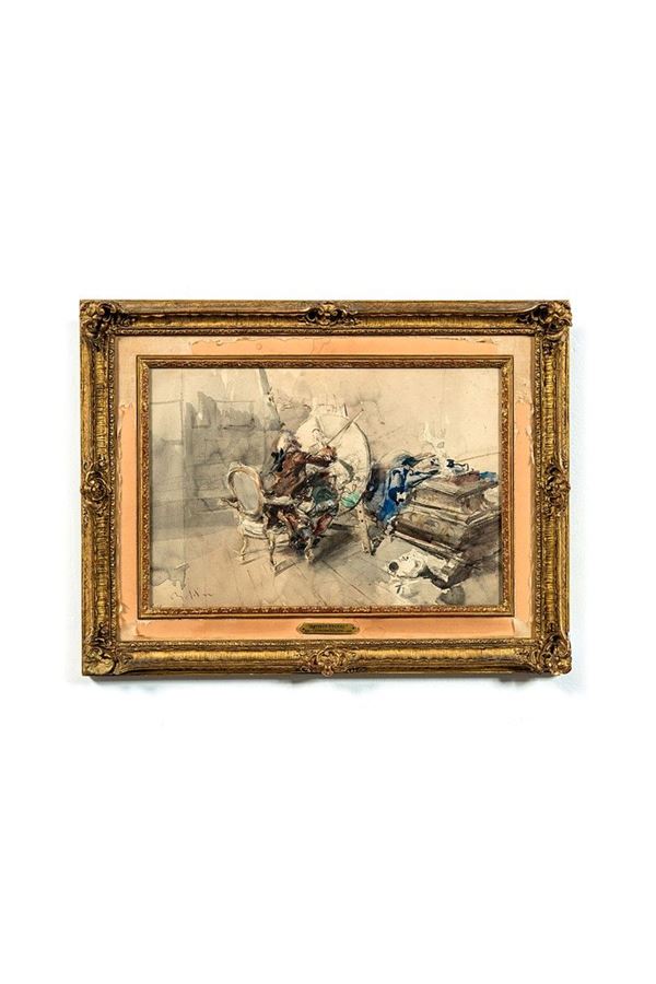 Giovanni Boldini - Artista nello studio
Acquerel