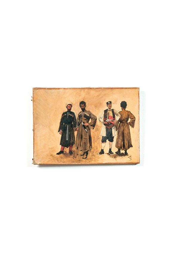 Alberto Pasini (attr.) : Circassi e Montenegrini
Tecni  - Asta Antiquariato - Incanto Casa d'Aste e Galleria