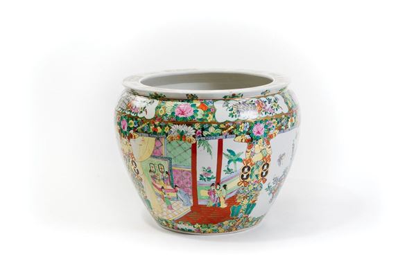 Cache-pot in porcellana dipint