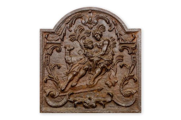 Lastra da camino in ghisa, dat  - Asta Antiquariato - Incanto Casa d'Aste e Galleria