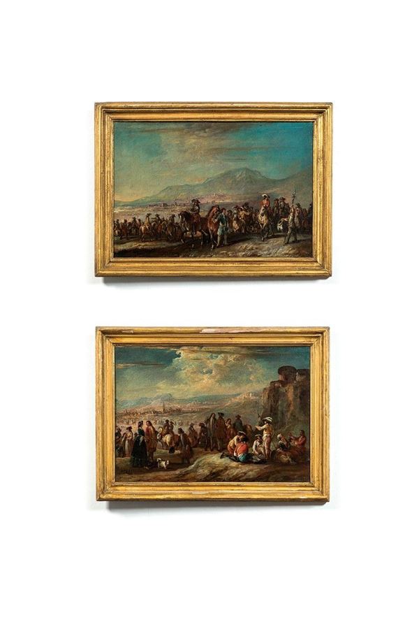 Francesco Simonini : Due scene di battaglia
Olio s  - Auction Antiquariato - Incanto Casa d'Aste e Galleria